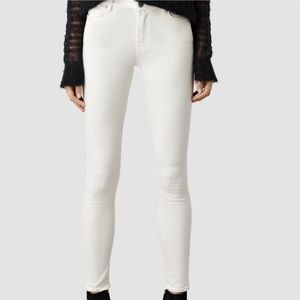 All Saints White Grace Skinny Jeans 27